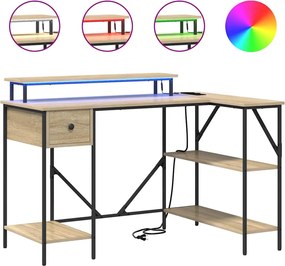 vidaXL Γραφείο Δρύς Sonoma 120 x 79 x 86,5 εκ. Επεξεργασμένο ξύλο