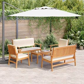 vidaXL Σετ Καναπέ Κήπου 5 pcs Καφέ 75 x 45 x 38 εκ. Μασίφ ξύλο ακακίας