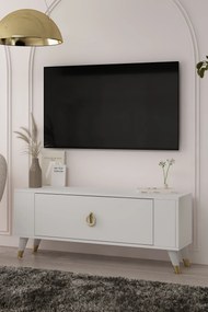 Stewehome Μοντέρνο έπιπλο τηλεόρασης με ντουλάπι 120x26x48 cm