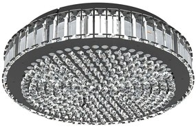 Φωτιστικό Οροφής - Πλαφονιέρα Balparda 390248 Φ41x11cm Dim Led 3500lm 23,5W 4000K Clear-Black Eglo Steel,Glass