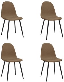 vidaXL Καρέκλες Τραπεζαρίας 4 τεμ. Σκ. Καφέ 45x53,5x83 εκ. Συνθ. Δέρμα