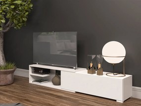 Τραπέζι Tv Utica 100, Άσπρο, Ο αριθμός των θυρών: 1, 137x40x35cm, 28 kg | Epipla1.gr