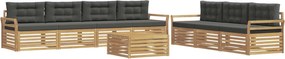 vidaXL Σειρά Καναπέ Εξωτερικού 8 pcs Άσπρο και Ανθρακί