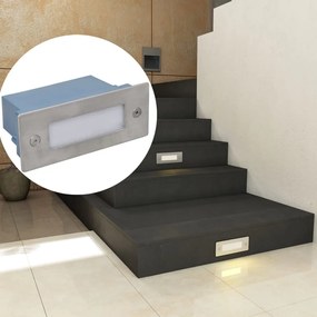 vidaXL Φωτιστικά Σκάλας Χωνευτά 6 Τεμ. 44 x 111 x 56 χιλ.