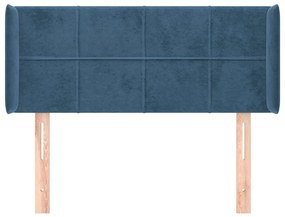Κεφαλάρι με Πτερύγια Σκούρο Μπλε 103x16x78/88 εκ. Βελούδινο 3118814