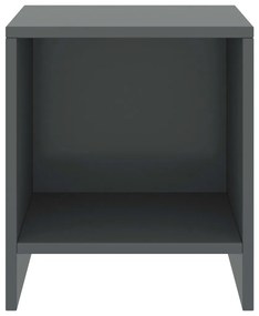 vidaXL Κομοδίνα 2 τεμ. Σκούρο Γκρι 35 x 30 x 40 εκ. Μασίφ Ξύλο Πεύκου