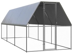vidaXL Κοτέτσι - Κλουβί Εξωτ. Χώρου 2x6x2 μ. από Γαλβανισμένο Χάλυβα