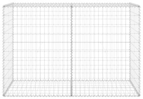 vidaXL Συρματοκιβώτιο Τοίχος 150x60x100 εκ. Γαλβαν.Χάλυβας + Καλύμματα