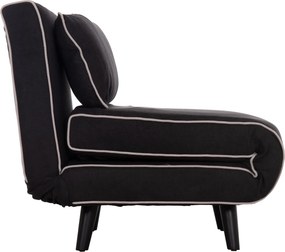 ΠΟΛΥΘΡΟΝΑ ΚΡΕΒΑΤΙ BRAXTON HM8425.03 ΜΑΥΡΟ ΥΦΑΣΜΑ 78x88x78Υεκ.