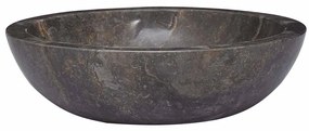 vidaXL Νιπτήρας Γκρι Ø40x12 εκ. Μαρμάρινος