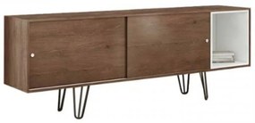 Μπουφές No. 113 Ermis 210x75x50 Wallnut Melamine, Metal