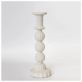 Κηροπήγιο Κεραμικό Εκρού 1 Θέση 13.5x13.5x37.5cm 752-25022 Estheti 752-25022 Μπεζ