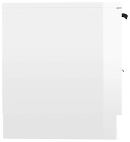 Έπιπλο Τηλεόρασης Γυαλ. Λευκό 140x35x40 εκ. από Επεξεργ. Ξύλο - Λευκό