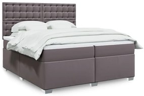 ΚΡΕΒΑΤΙ BOXSPRING ΜΕ ΣΤΡΩΜΑ ΓΚΡΙ 200X200 ΕΚ. ΣΥΝΘΕΤΙΚΟ ΔΕΡΜΑ 3290738