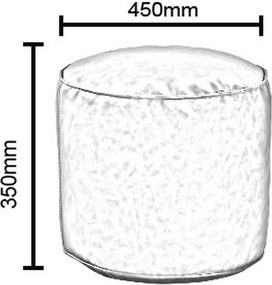 Πουφ ArteLibre HABIBAH Camel Δέρμα Φ45x35cm