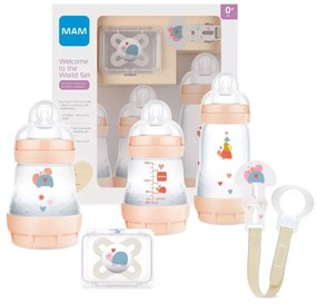 Βρεφικό Σετ Δώρου Welcome To The World Better Together 660G (Σετ 5τμχ) 0+ Μηνών Pink Mam 260ml Silicon,Plastic