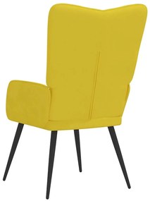 vidaXL Πολυθρόνα Relax Κίτρινο Μουσταρδί Βελούδινη