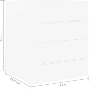 vidaXL Ντουλάπι Νιπτήρα Λευκό 41 x 38,5 x 48 εκ. από Επεξ. Ξύλο