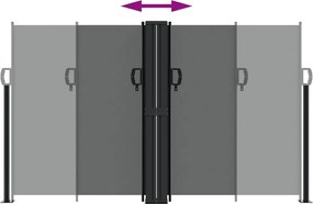 vidaXL Σκίαστρο Πλαϊνό Συρόμενο Ανθρακί 140 x 1200 εκ.