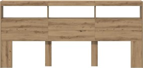 vidaXL Κεφαλάρι Artisan Oak 220 x 17 x 102 cm Επεξεργασμένο ξύλο