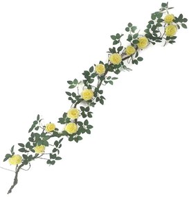 Τεχνητή Γιρλάντα Τριαντάφυλλο Garden 4881-7 240cm Yellow Supergreens Leather,Plastic
