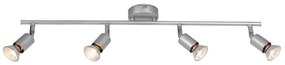 Φωτιστικό Οροφής - Σποτ MC634SL4 4ΧGU10 Trinity Silver Aca Decor Metal