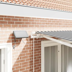 vidaXL Χειροκίνητη τέντα με ηλιακό LED 3 x 2,5 m