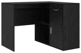 vidaXL Γραφείο Γωνίας Μαύρης Βελανιδιάς 102x88x75 cm Επεξεργασμένη Ξυλεία
