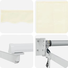 vidaXL Ηλεκτρικό Αναδιπλούμενο Σκίαστρο Κρεμ 3 x 2 m