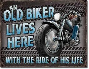 Μεταλλική πινακίδα Old Biker - Ride