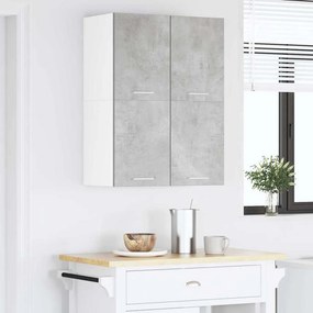 vidaXL Κρεμαστό ντουλάπι Σκυρόδεμα Γκρι και Λευκό 60 x 31 x 40 εκ