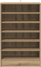 vidaXL Παπουτσοθήκη Αρτισιανή Δρυς 60x35x92 εκ. Επεξεργασμένο Ξύλο