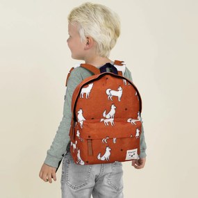 Σχολική Τσάντα Νηπιαγωγείου (23x8x31) Kidzroom Wondering Wild Cognac