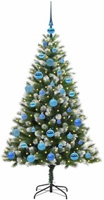 vidaXL Τεχνητό Δέντρο Χριστουγέννων με μέρη που αναδιπλώνονται και χιονάκι