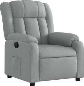 vidaXL Πολυθρόνα Ανακλινόμενη Ανοιχτό Γκρι Υφασμάτινη