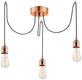 Φωτιστικό Οροφής Kabluni 892OPV1802 96x6x102cm 3xE27 40W Copper Opviq