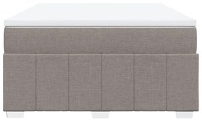 Κρεβάτι Boxspring με Στρώμα Taupe 160x200 εκ. Υφασμάτινο - Μπεζ-Γκρι