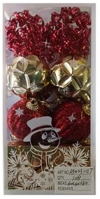 Σετ Χριστουγεννιάτικες μπάλες - 5cm - 16pcs - 231177-231177