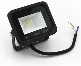 Adeleq Προβολέας LED-SMD 10W 230V 6200K IP65 Μαύρος 3-381010