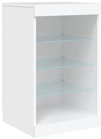 vidaXL Μπουφές με Φώτα LED Λευκός 41 x 37 x 67 εκ.