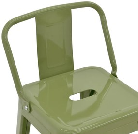 Σκαμπό μπαρ με πλάτη Utopia pakoworld μέταλλο σε λαδί απόχρωση 42x42x97εκ