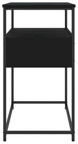 vidaXL Τραπέζι Κονσόλα Μαύρο 75x40x75 εκ. από Επεξεργ. Ξύλο