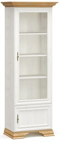 Βιτρίνα Jaden pakoworld golden oak-λευκό antique 70,5x43x197,5εκ