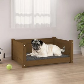 vidaXL Κρεβάτι Σκύλου Μελί 65,5x50,5x28 εκ. από Μασίφ Ξύλο Πεύκου