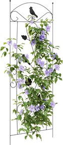 vidaXL Φράχτης Κήπου 3 τμχ. Μαύρο 110 x 40 cm Ατσάλι