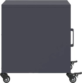 vidaXL Κομοδίνα 2 τεμ. Ανθρακί 36x39x43,5 εκ. από Χάλυβα