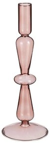 Κηροπήγιο Γυάλινο 02.1121714 9x25cm Pink Glass