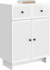 vidaXL Πλαϊνό γραφείο Γυαλιστερό Λευκό 66 x 34,5 x 90 εκ