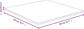vidaXL Επιφάνεια Τραπεζιού 80x80x1,5 από Μπαμπού