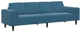 VidaXL Καναπές σαλονιού Μπλε 250 x 77 x 76 εκ.